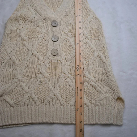Sundance Sweater Tank Tunic Sz S Kenzie Cable Crochet Neutral Coastal Boho - Picture 11 of 13